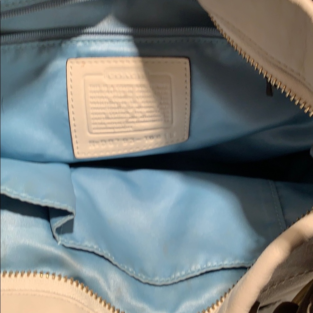 Cream leather shoulder bag - Picture 5 of 5